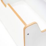 2-in-1 Spielzeugtruhe und Bücherregal Weiß – Montessori-Möbel mit Buchstützen und Tragegriffen - Galeriebild 3 von Cozy Collections