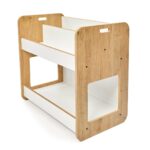 Bücherregal Dove mit 2 Ebenen – Naturholz und Weiß mit Montessori-Tragegriffen - Galeriebild 3 von Cozy Collections