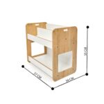 Bücherregal Dove mit 2 Ebenen – Naturholz und Weiß mit Montessori-Tragegriffen - Galeriebild 4 von Cozy Collections