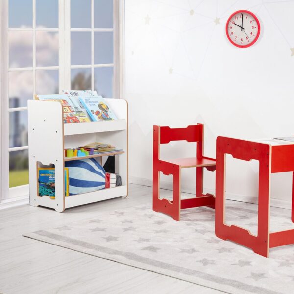 Seagull Bücherregal mit 3 Ebenen Weiß – Schlichtes skandinavisches Design für Kinder von 4-6 Jahren - Produktbild von Cozy Collections