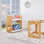 Seagull Bücherregal 3 Ebenen Mittel - Naturholz und Weiß für Kinder 4-6 Jahre - Galeriebild 3 von Cozy Collections