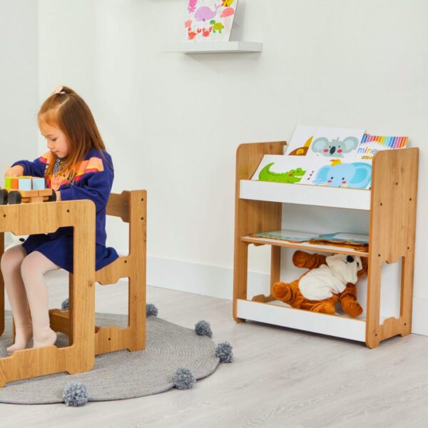 Seagull Bücherregal 3 Ebenen Mittel - Naturholz und Weiß für Kinder 4-6 Jahre - Produktbild von Cozy Collections