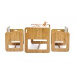 Tisch- und 2-Stühle-Set für Kinder aus Naturholz und Weiß – Montessori-Set Dove 2-4 Jahre - Galeriebild 3 von Cozy Collections