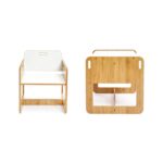 Kinder-Tisch- und Stuhl-Set aus Naturholz und Weiß – Montessori Set Dove 2-4 Jahre - Galeriebild 2 von Cozy Collections