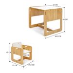 Kinder-Tisch- und Stuhl-Set aus Naturholz und Weiß – Montessori Set Dove 2-4 Jahre - Galeriebild 4 von Cozy Collections