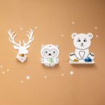 Kinder-Wandregal 3 Waldtiere - Bär, Eule, Hirsch aus Naturholz - Galeriebild 2 von Cozy Collections