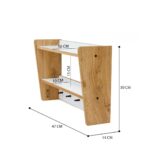 Kinder-Wandregal mit Haken - Montessori-Kran aus Naturholz und Weiß - Galeriebild 4 von Cozy Collections