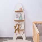 Wandregal Rakete aus weißem und naturfarbenem Holz | 3 Ablageböden - Galeriebild 2 von Cozy Collections