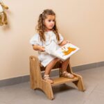 Montessori-Trittleiter mit 2 Stufen aus Naturholz | Kinderautonomie - Galeriebild 3 von Cozy Collections