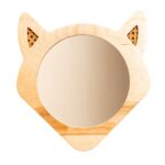 Dekorativer Fuchsspiegel aus Naturholz mit Korbgeflecht-Details - Produktbild von Cozy Collections