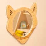 Dekorativer Fuchsspiegel aus Naturholz mit Korbgeflecht-Details - Galeriebild 2 von Cozy Collections