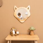 Dekorativer Fuchsspiegel aus Naturholz mit Korbgeflecht-Details - Galeriebild 3 von Cozy Collections