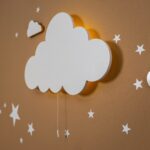 LED-Wandlicht mit 3 handbemalten Holzballons | Kinder-Dekolampe mit Batteriebetrieb - Variantenbild Modell LED-Wolke von Cozy Collections