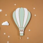 LED-Wandnachtlicht Heißluftballon Kappadokien aus handbemaltem Holz - Variantenbild Nachtlicht-Modell Grüner Ballon (LED) von Cozy Collections