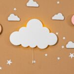 Personalisiertes Wolken LED-Wandnachtlicht mit Namen | LED Nachtlicht Holz