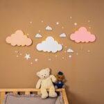 Personalisiertes Wolken LED-Wandnachtlicht mit Namen | LED Nachtlicht Holz