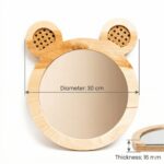 Specchio decorativo orso in legno naturale per cameretta - immagine 6