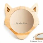 Specchio decorativo volpe in legno naturale con dettagli intrecciati - immagine 7