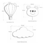 Luce notturna orso LED da parete in legno dipinto a mano | Design kawaii - immagine 7