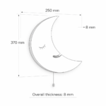 Luce notturna da parete LED sole con corona in legno dipinto a mano - immagine 7