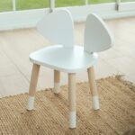 Set tavolo e 2 sedie con orecchie da cane in legno bianco e naturale | Design Puppy - immagine 2