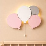 Handbemalte Ballons LED-Wandnachtlicht aus Holz | LED Nachtlicht Holz