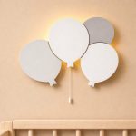 Handbemalte Ballons LED-Wandnachtlicht aus Holz | LED Nachtlicht Holz