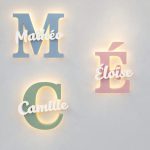 Personalisiertes Initial-Nachtlicht mit Namen LED Holz | LED Nachtlicht Holz