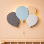 Handbemalte Ballons LED-Wandnachtlicht aus Holz | LED Nachtlicht Holz