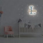 Personalisiertes Initial-Nachtlicht mit Namen LED Holz | LED Nachtlicht Holz