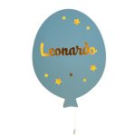 Personalisiertes Ballon-Wandnachtlicht mit Namen | LED Nachtlicht Holz