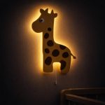 Giraffe LED-Wandnachtlicht aus Holz | LED Nachtlicht Holz
