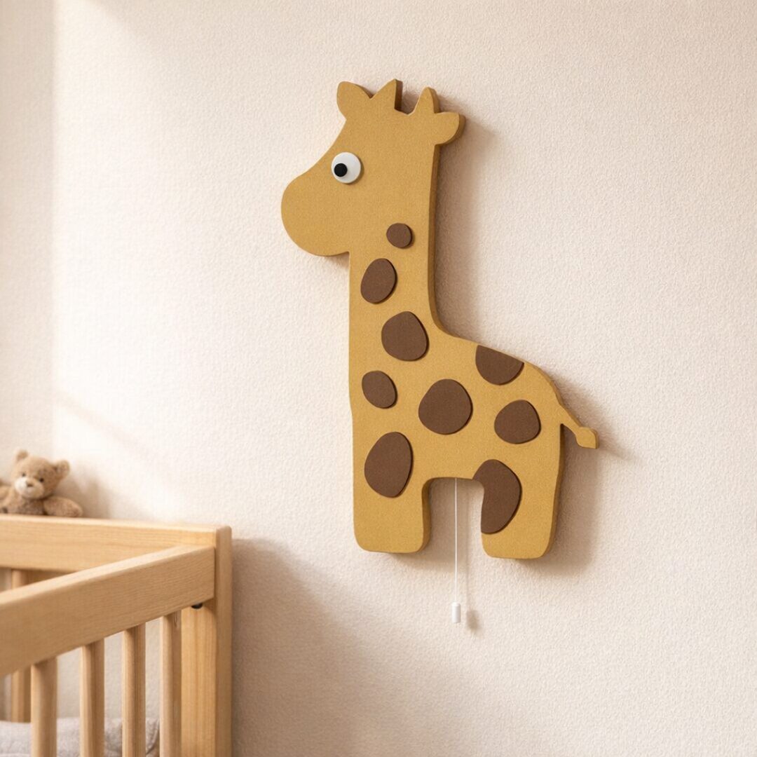 Giraffe LED-Wandnachtlicht aus Holz | LED Nachtlicht Holz