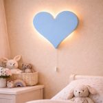 Personalisierbares Herz LED-Wandnachtlicht mit Namen | LED Nachtlicht Holz