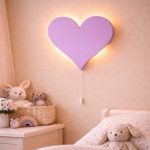 Personalisierbares Herz LED-Wandnachtlicht mit Namen | LED Nachtlicht Holz