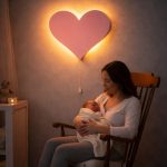 Personalisierbares Herz LED-Wandnachtlicht mit Namen | LED Nachtlicht Holz