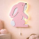Widderkaninchen LED-Wandnachtlicht aus mehrschichtigem Holz | LED Nachtlicht Holz