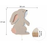 Widderkaninchen LED-Wandnachtlicht aus mehrschichtigem Holz | LED Nachtlicht Holz