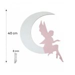 Fee auf dem Mond LED-Wandnachtlicht aus Holz | LED Nachtlicht Holz