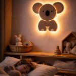 Koala LED-Wandnachtlicht aus mehrschichtigem Holz | LED Nachtlicht Holz