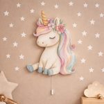 Kawaii Einhorn LED-Wandnachtlicht | LED Nachtlicht Holz