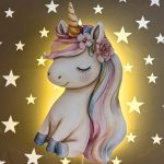 Kawaii Einhorn LED-Wandnachtlicht | LED Nachtlicht Holz