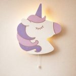 Einhorn LED-Wandnachtlicht aus Holz | LED Nachtlicht Holz