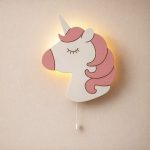 Einhorn LED-Wandnachtlicht aus Holz | LED Nachtlicht Holz