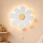 Gänseblümchen LED-Wandnachtlicht aus Holz | LED Nachtlicht Holz