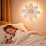 Gänseblümchen LED-Wandnachtlicht aus Holz | LED Nachtlicht Holz