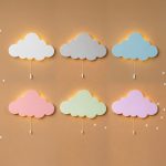 Personalisiertes Wolken LED-Wandnachtlicht mit Namen | LED Nachtlicht Holz