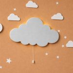 Personalisiertes Wolken LED-Wandnachtlicht mit Namen | LED Nachtlicht Holz