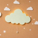 Personalisiertes Wolken LED-Wandnachtlicht mit Namen | LED Nachtlicht Holz