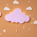 Personalisiertes Wolken LED-Wandnachtlicht mit Namen | LED Nachtlicht Holz
